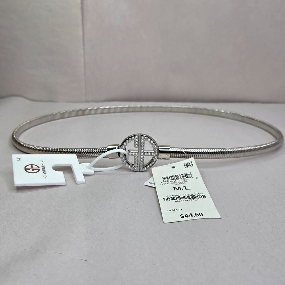 Giani Bernini Embellished Stretch Metal Belt